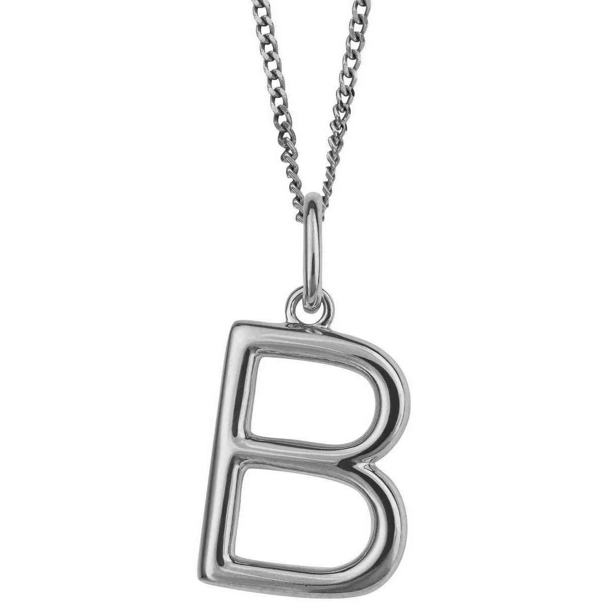 Beginnings B Initial Pendant - Silver