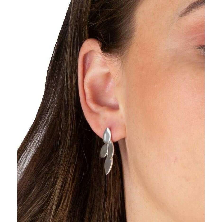 Beginnings Flowing Petals Drop Earrings - Silver - Image 2