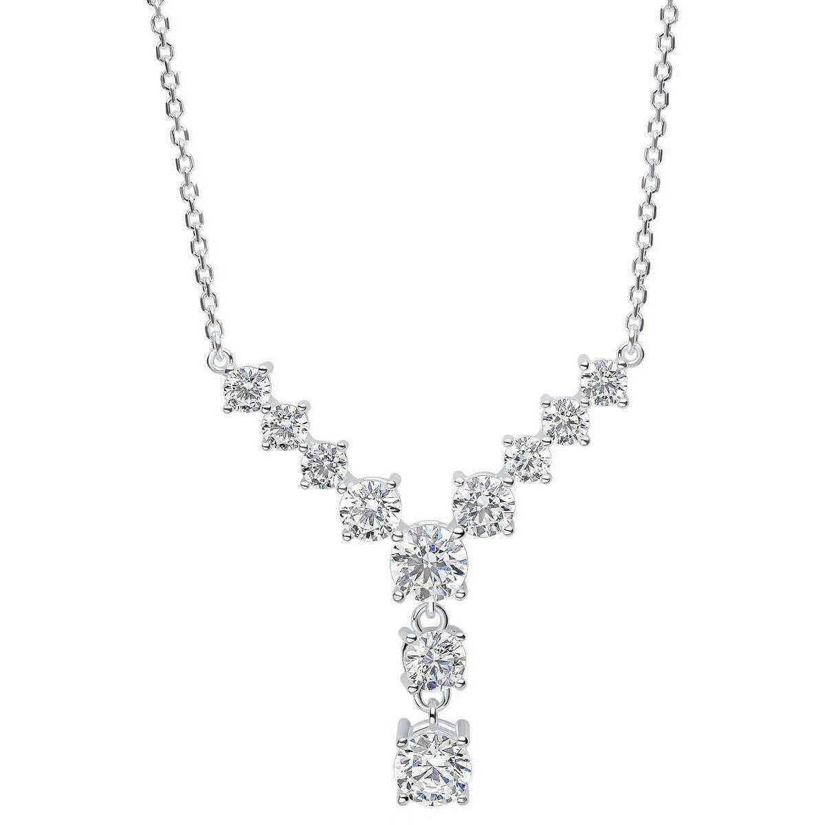 Beginnings Gradient Lariat Necklace - Silver
