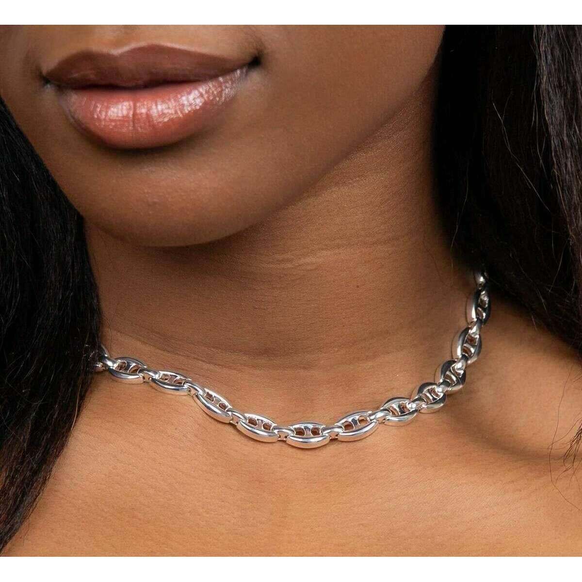 Beginnings Heavy Weight Linked Chain Necklace - Silver - Image 3