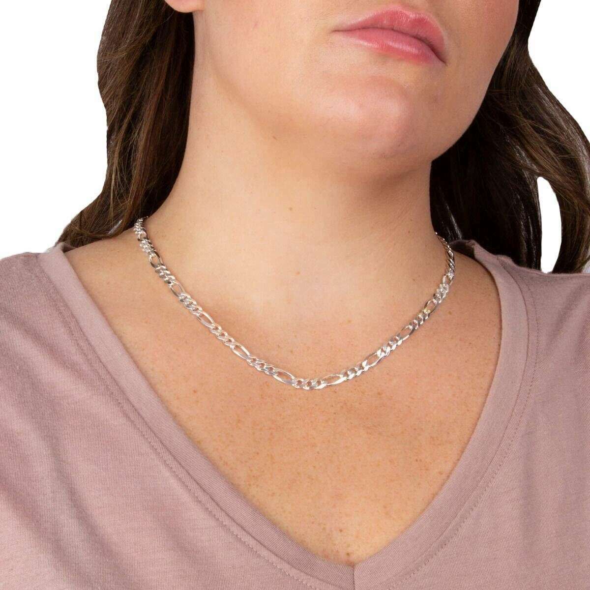Beginnings Heavyweight Figaro Chain Necklace - Silver - Image 3