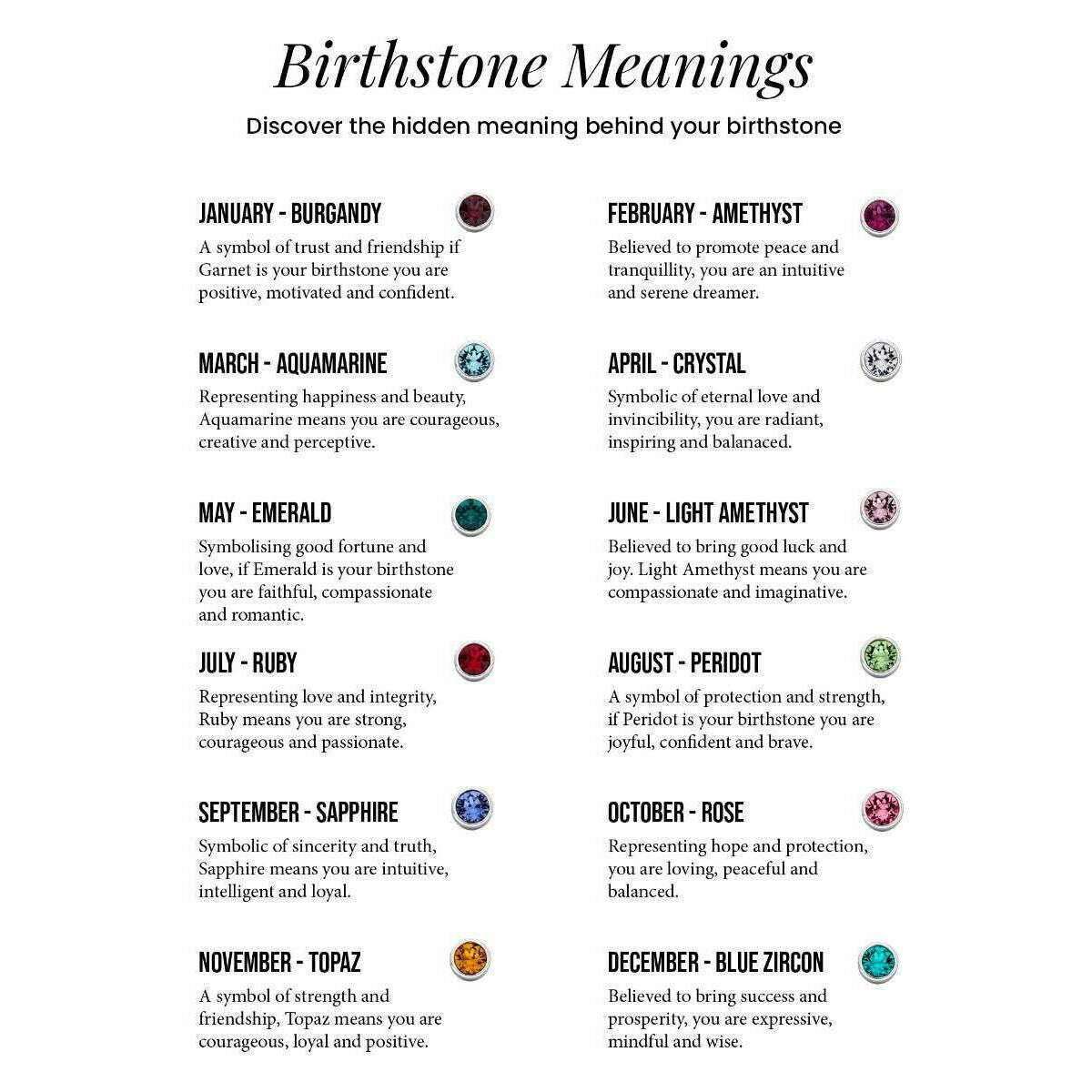 Beginnings January Crystal Birthstone Earrings - Gold/Burgundy - Image 3
