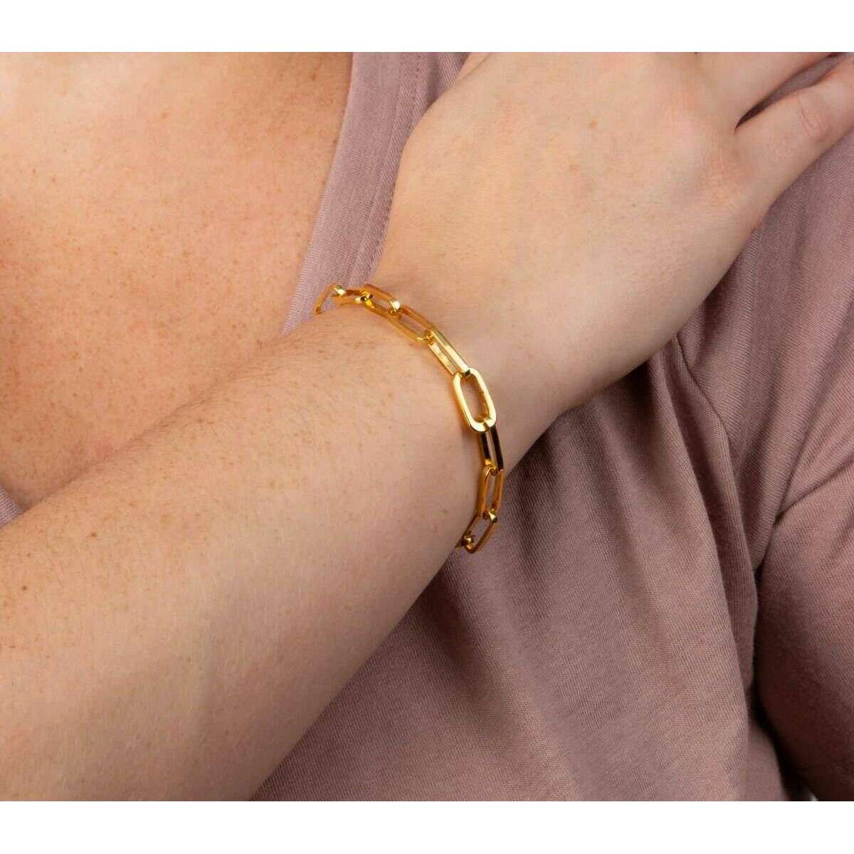 Beginnings Long Link Charm Carrier Bracelet - Gold - Image 2