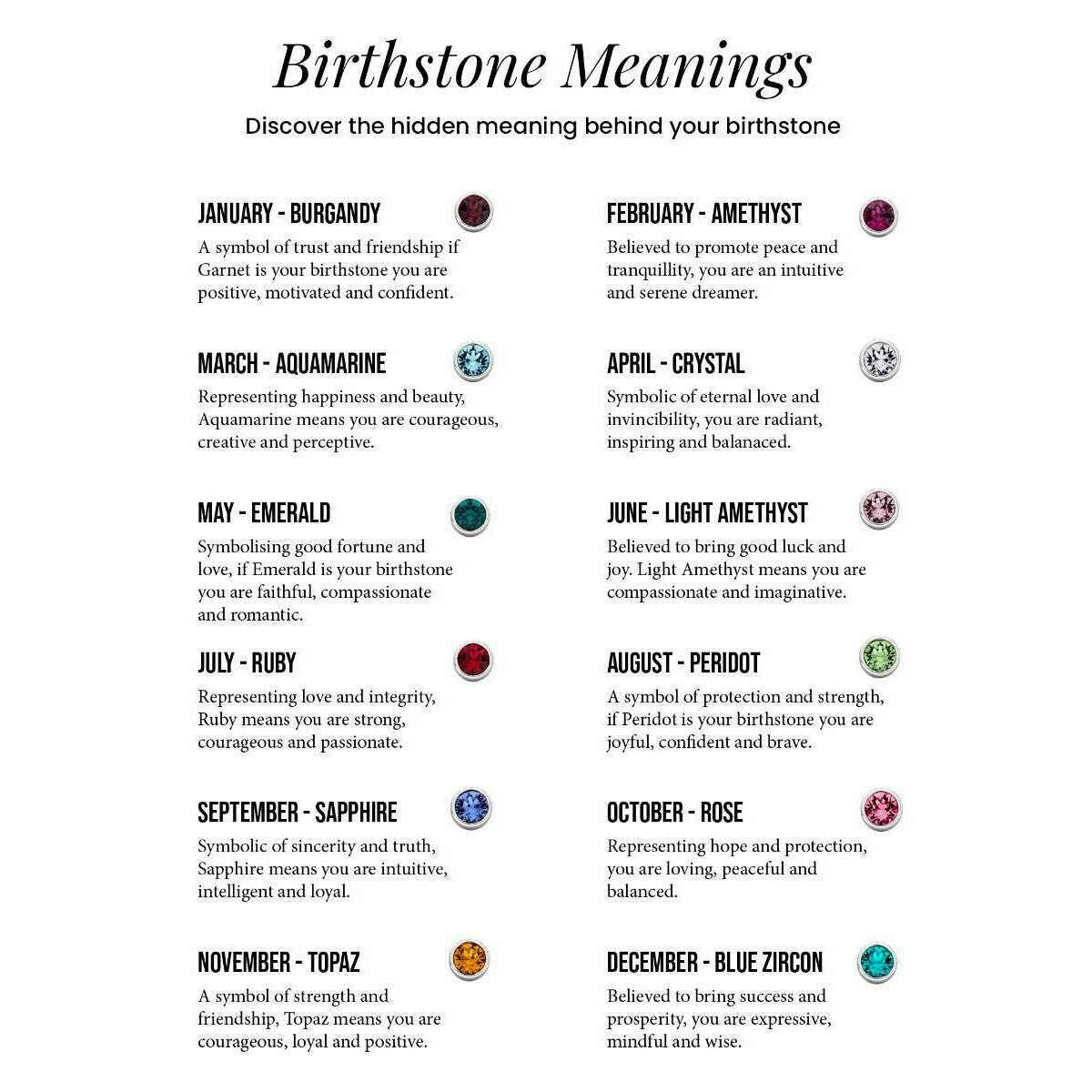 Beginnings March Crystal Birthstone Earrings - Gold/Blue - Image 2