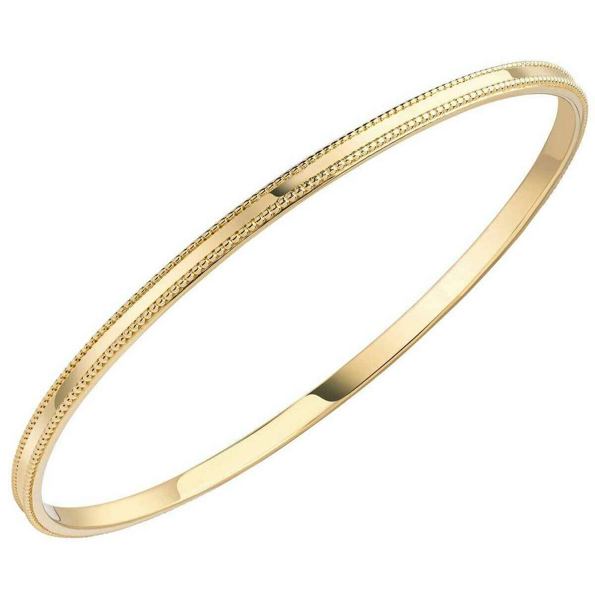 Beginnings Millegrain 3mm Bangle - Gold