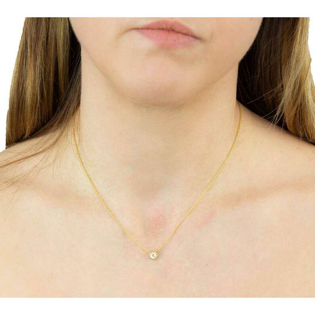Beginnings Millegrain Edge Gemstone Necklace - Gold - Image 2