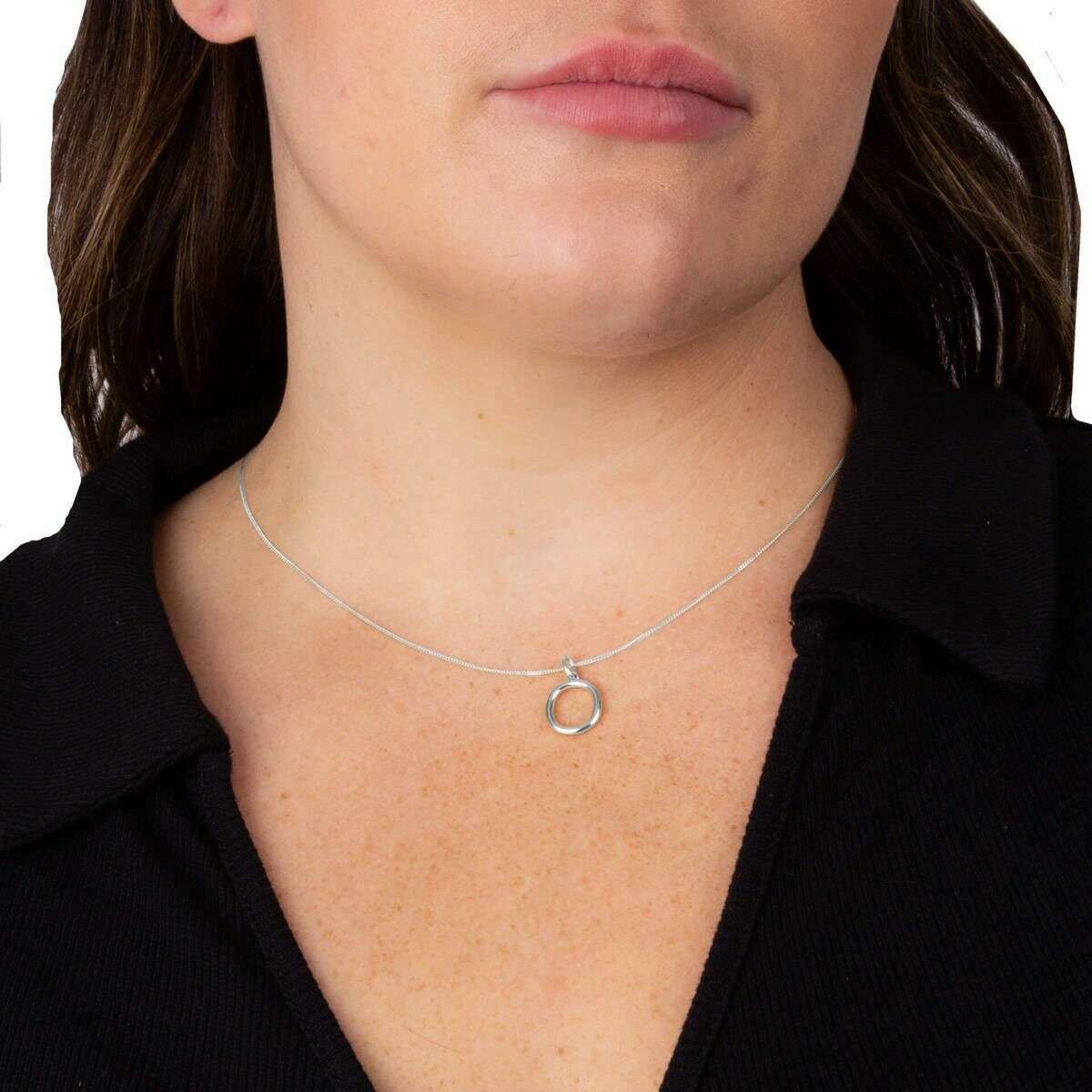 Beginnings O Initial Pendant - Silver - Image 2