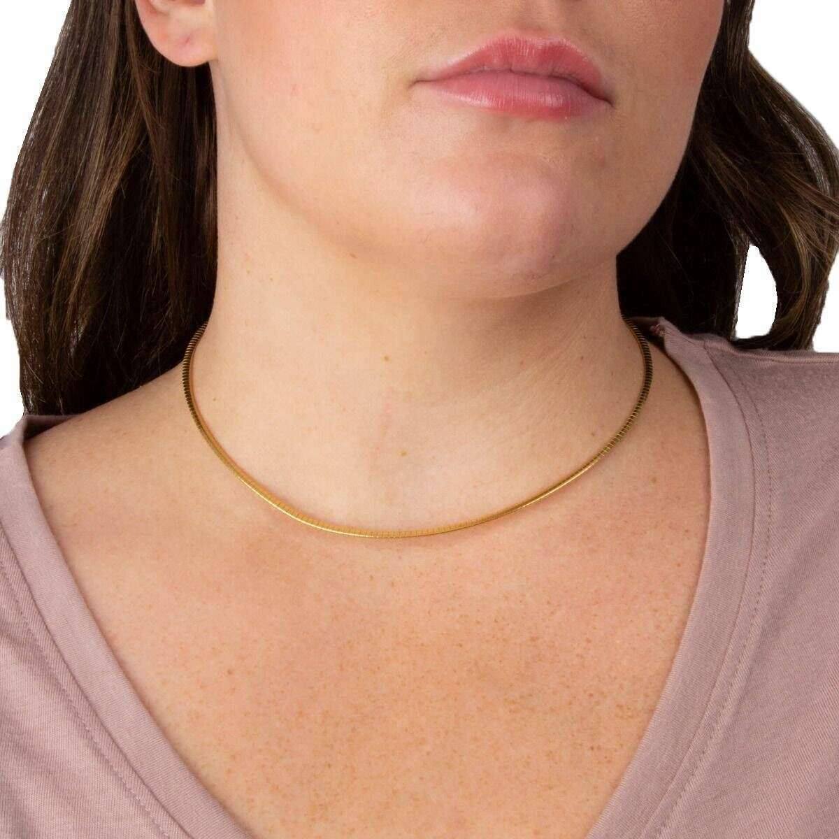 Beginnings Omega Chain Necklace - Gold - Image 2