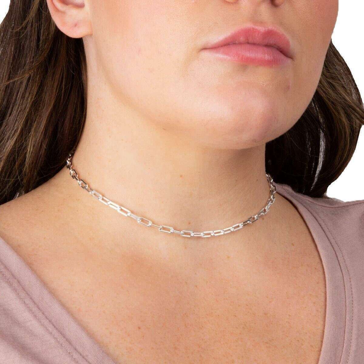 Beginnings Open Link Charm Carrier Necklace - Silver - Image 2