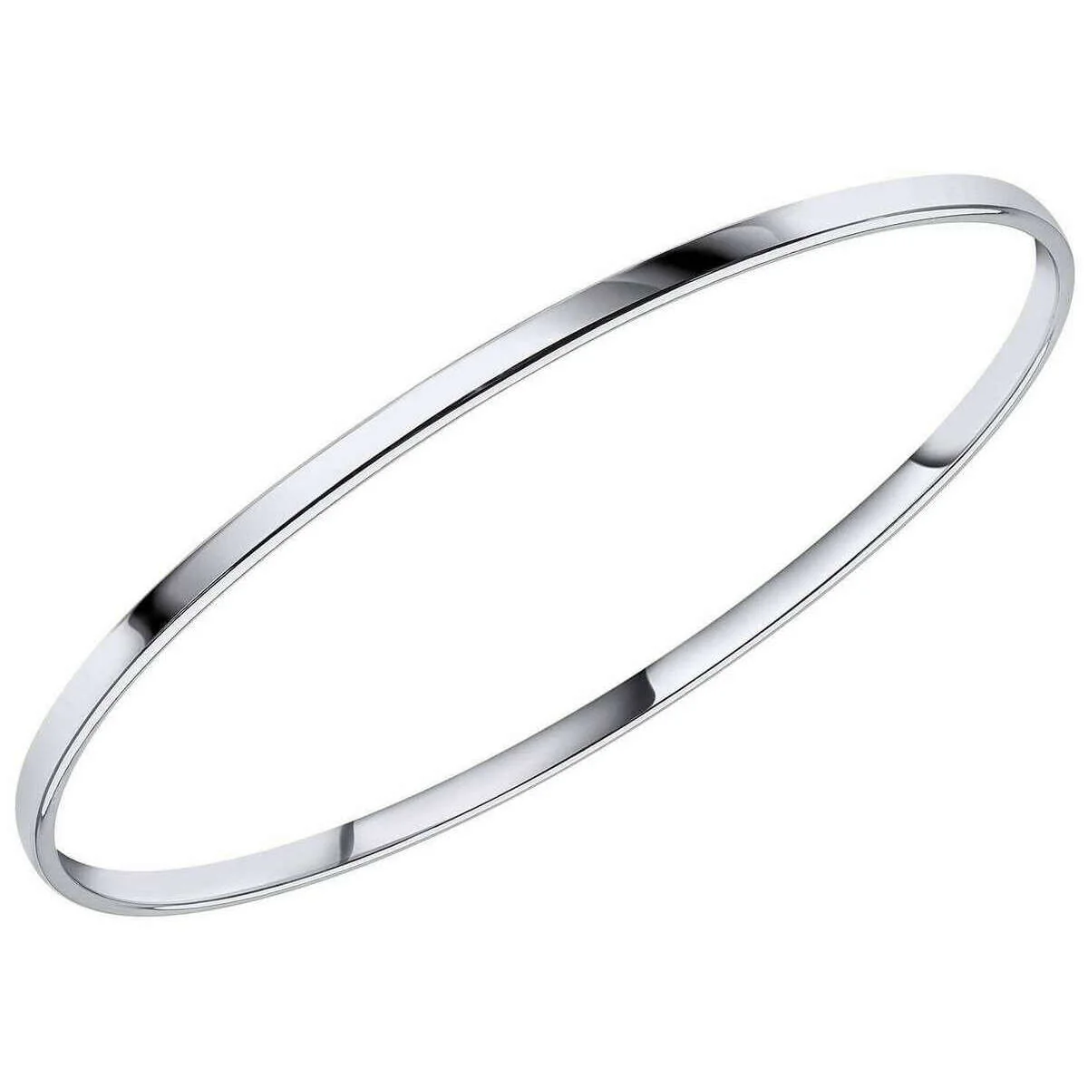 Beginnings Plain 3mm Bangle - Silver