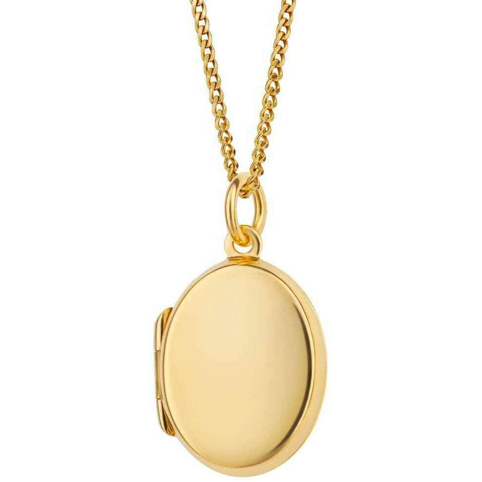 Beginnings Small Oval Locket Pendant - Gold