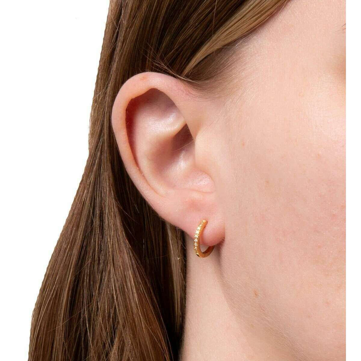 Beginnings Thin Hoop Earrings - Gold - Image 2