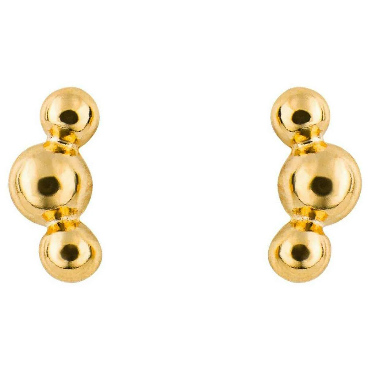 Beginnings Triple Ball Stud Earrings - Gold