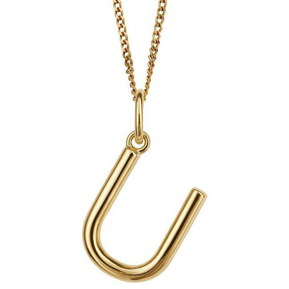 Beginnings U Initial Pendant - Gold
