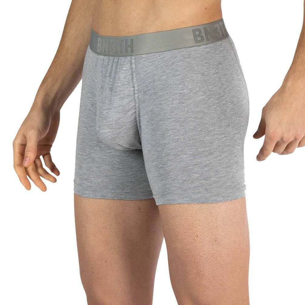 BN3TH Classic Essentials 2 Pack Boxer Briefs - Black/Heather Grey - Image 4
