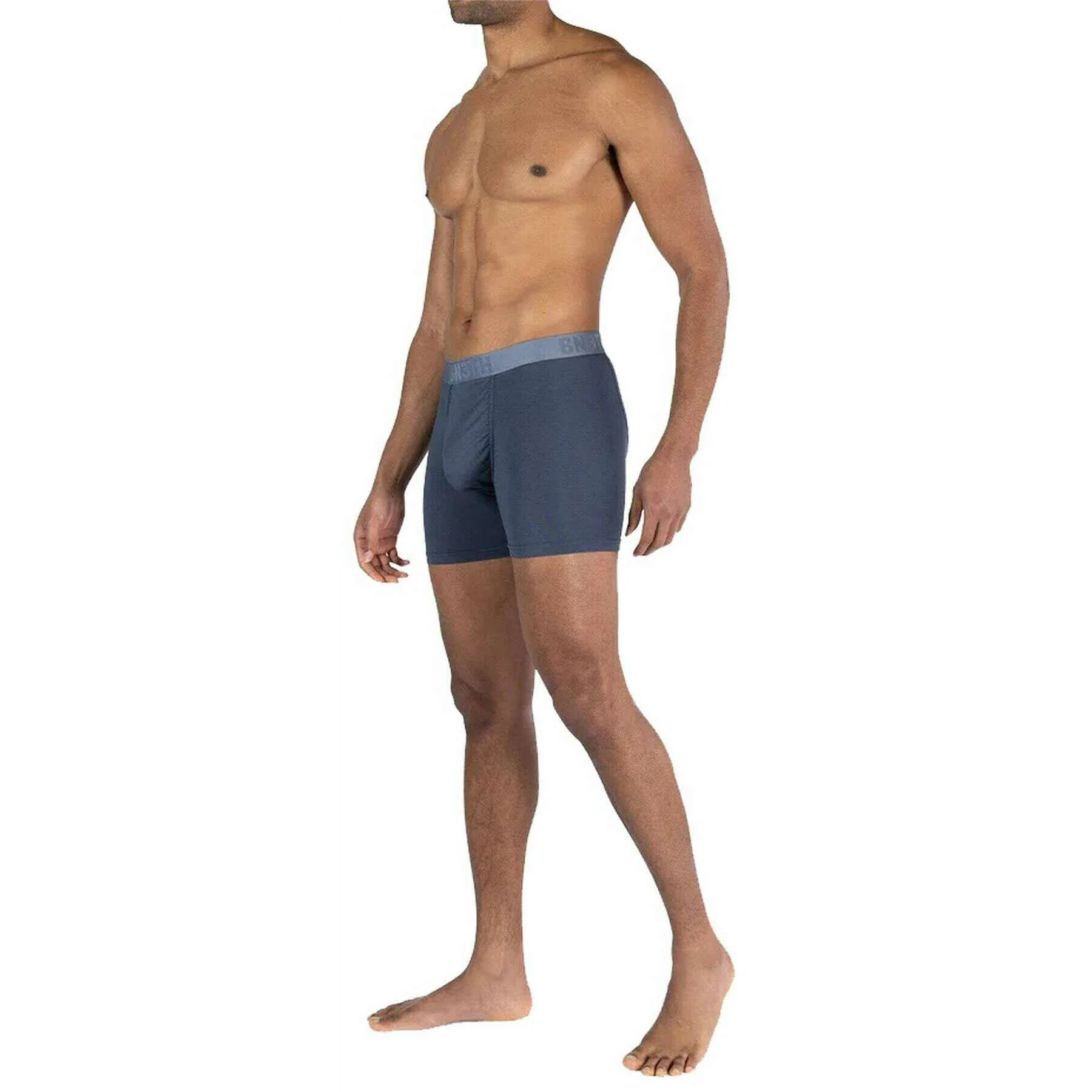 BN3TH Classic Essentials 3 Pack Boxer Briefs - Dusty Blue/Midnight Navy/Heather Grey - Image 5