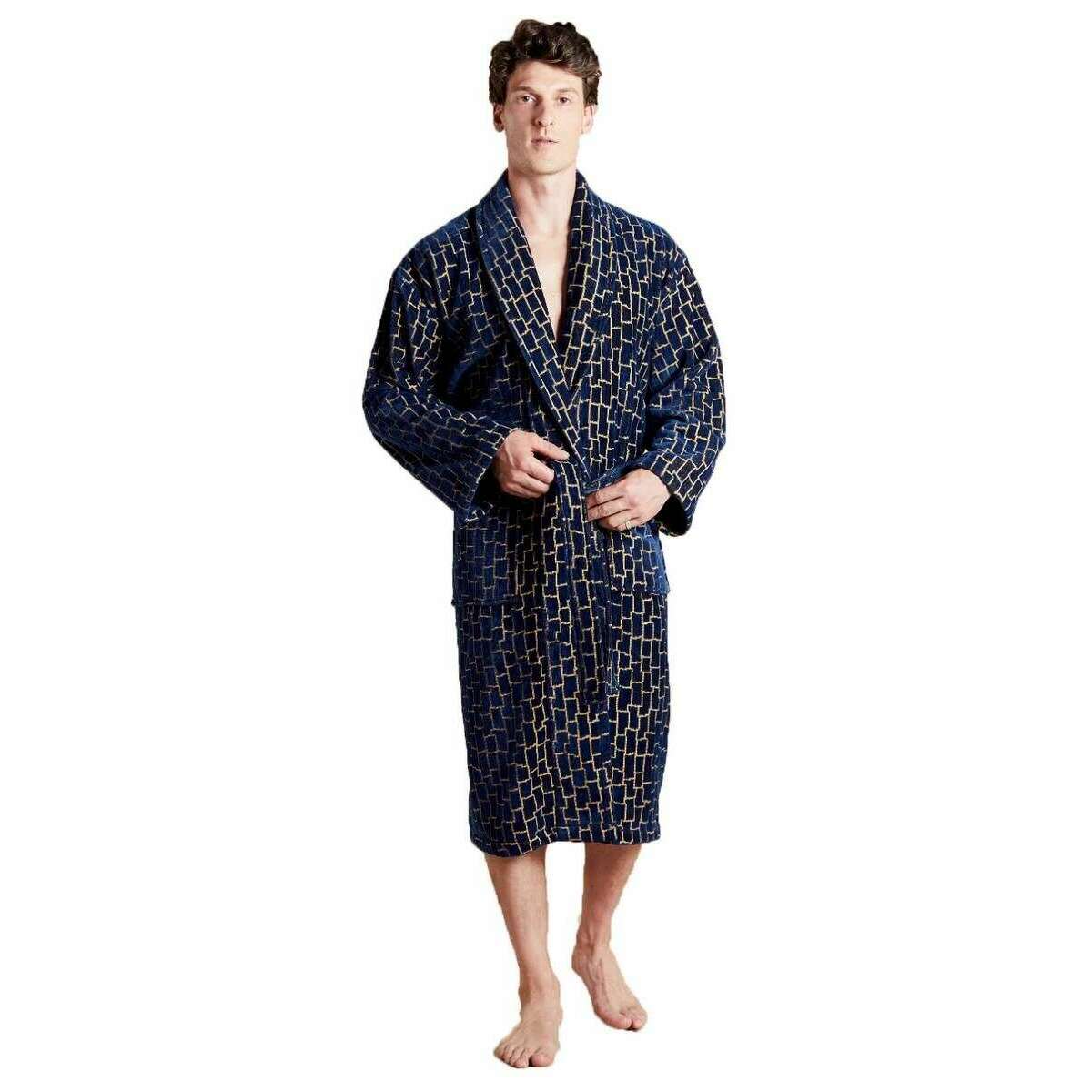 Bown of London Agean Dressing Gown - Blue/Gold - Image 3