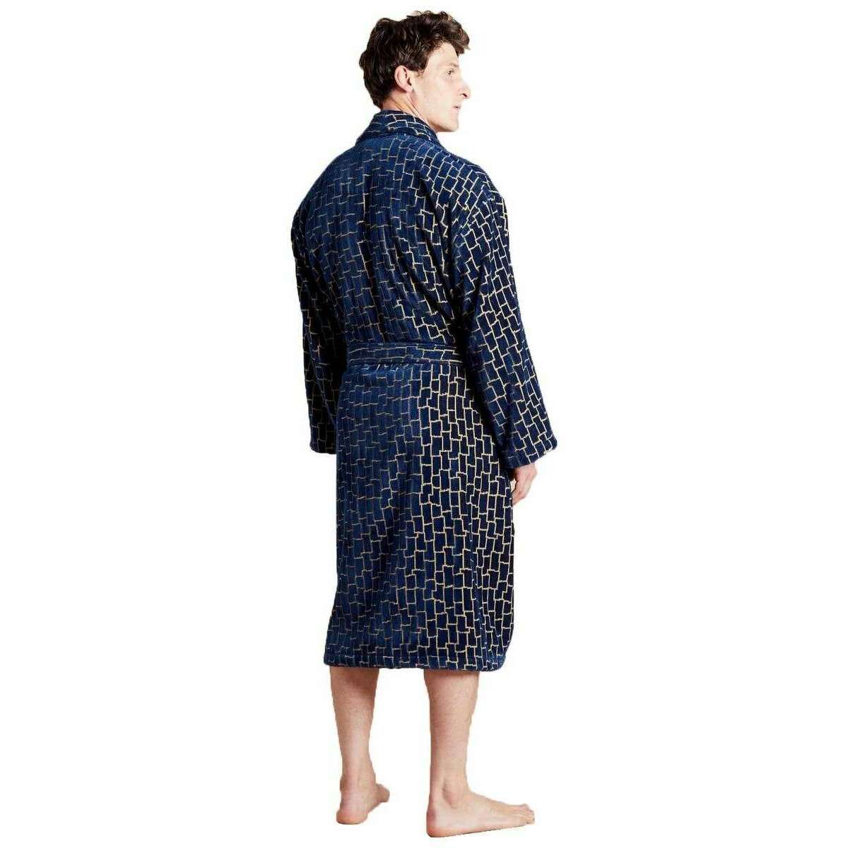 Bown of London Agean Dressing Gown - Blue/Gold - Image 4