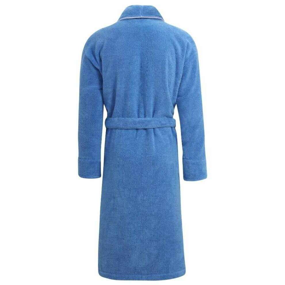 Bown of London Cancun Towelling Dressing Gown - Blue - Image 2