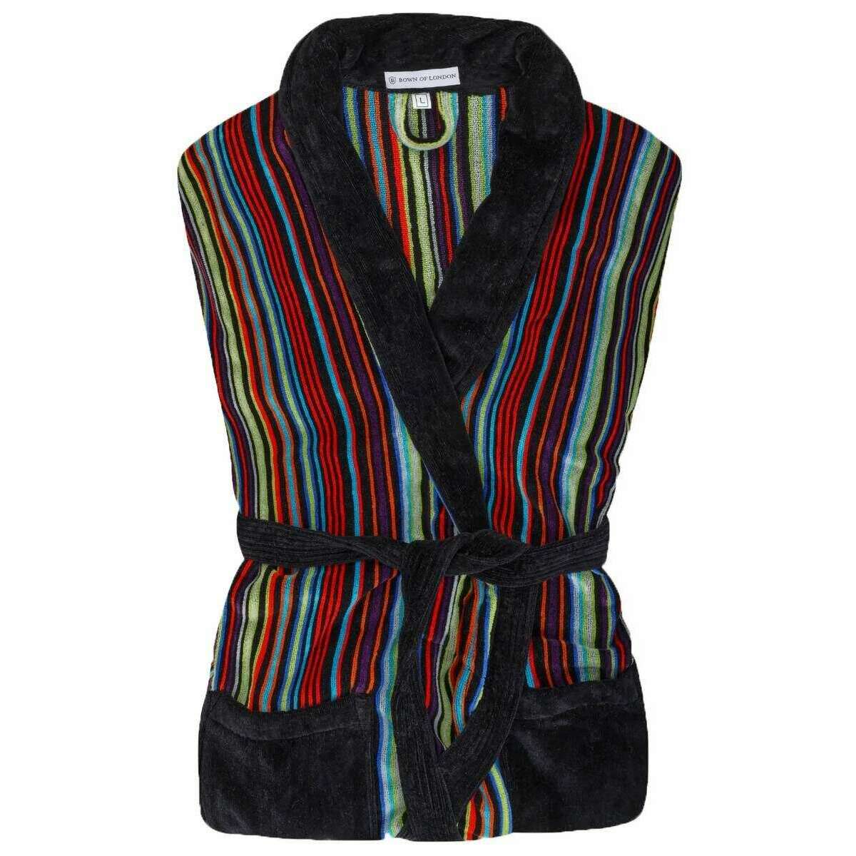 Bown of London Dundee Dressing Gown - Black/Multi-colour - Image 5