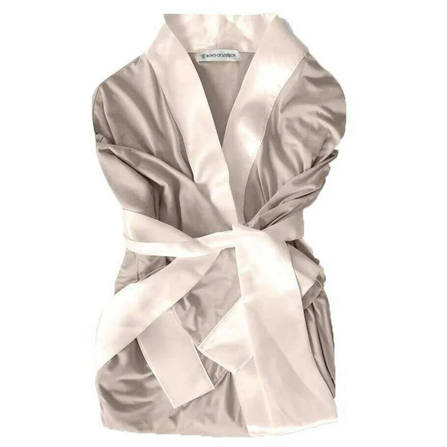 Bown of London Gaia Lightweight Short Dressing Gown - Nude - Image 3