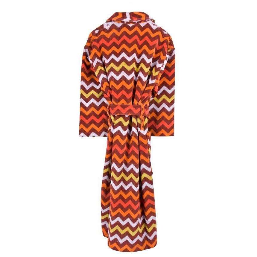 Bown of London New England Zig Zag Dressing Gown - Orange - Image 2