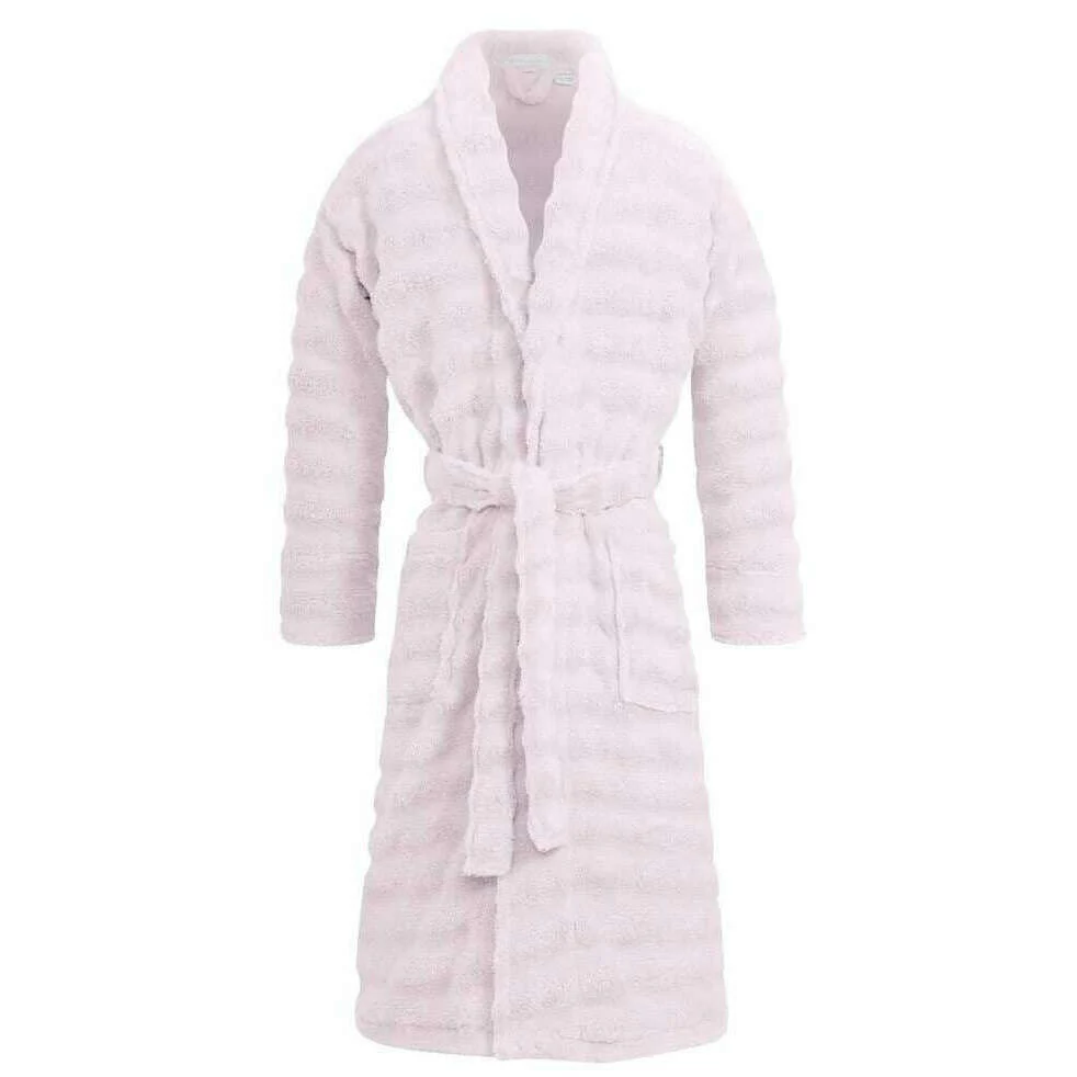 Bown of London Oceania Towelling Dressing Gown - Pale Pink