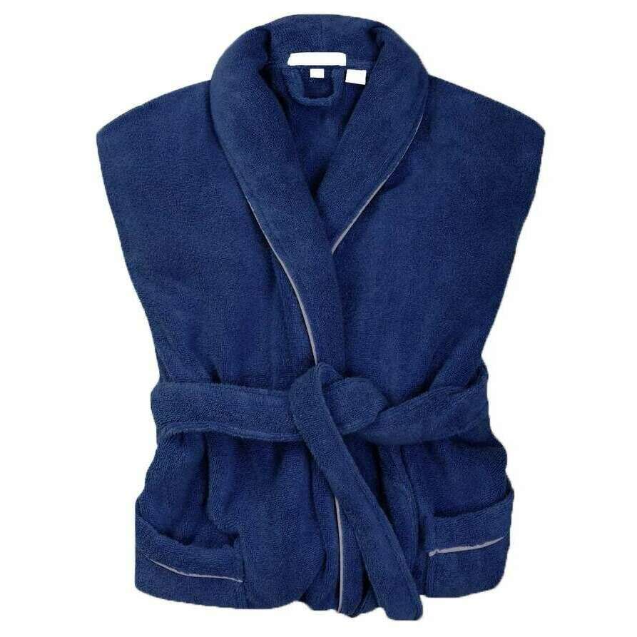 Bown of London Phoenix Towelling Dressing Gown - Navy - Image 3