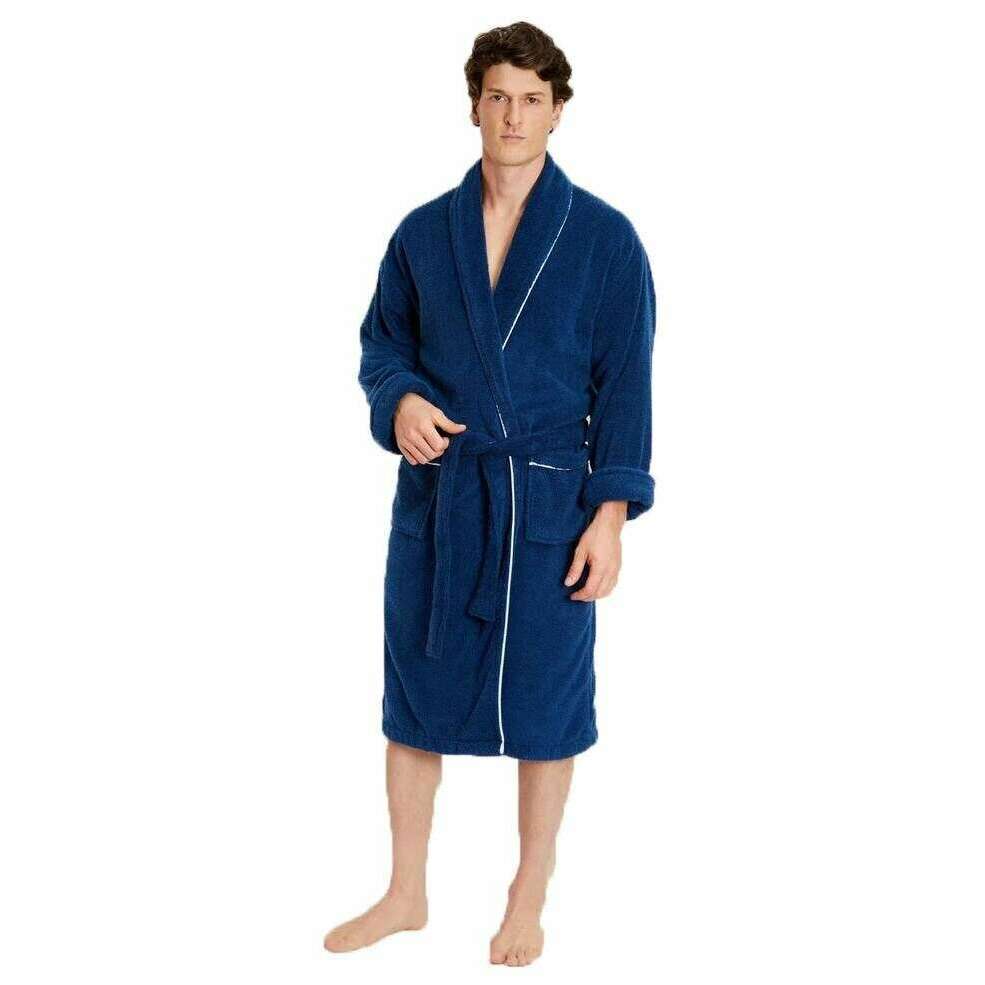 Bown of London Phoenix Towelling Dressing Gown - Navy - Image 5