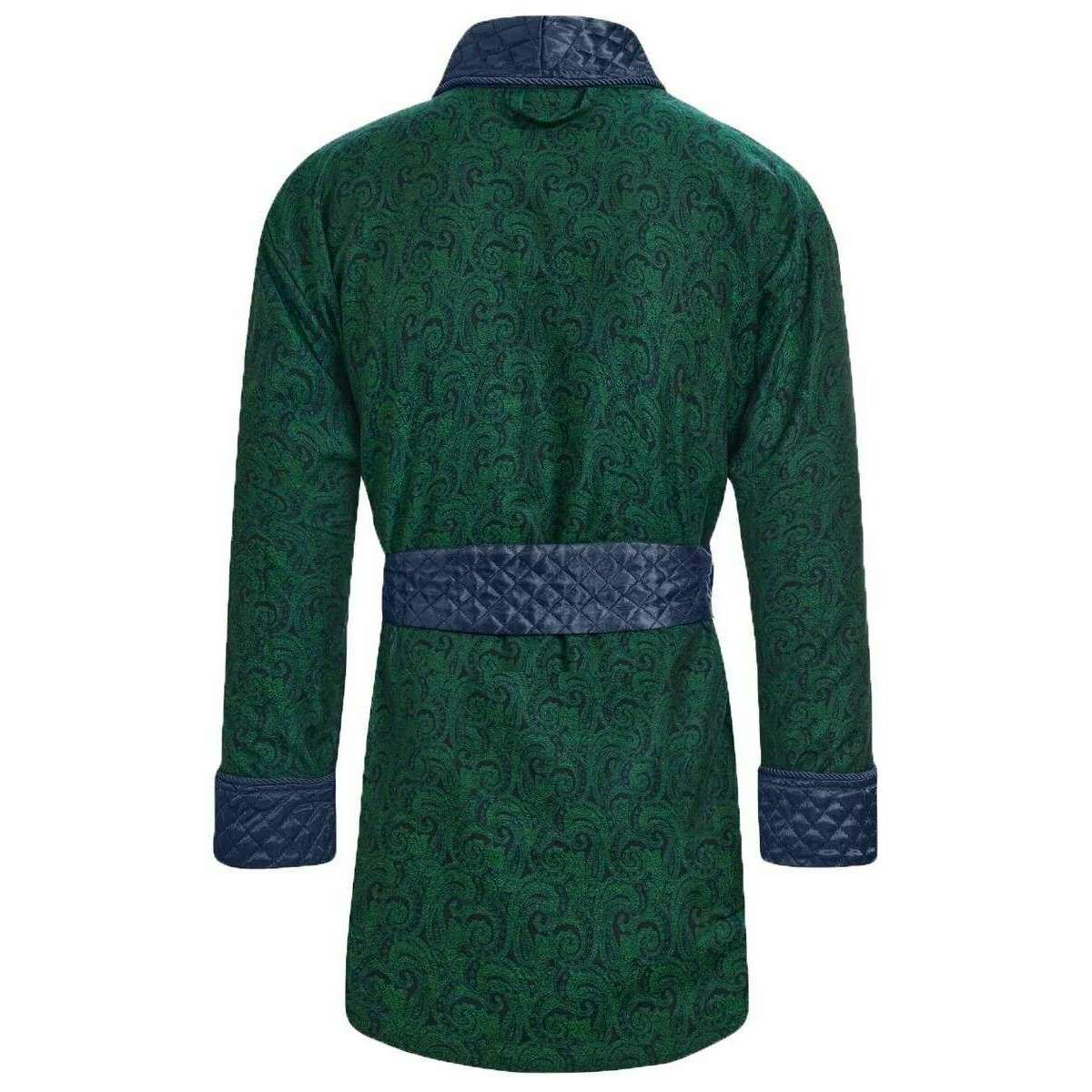 Bown of London Russborough Short Smoking Jacket - Green/Navy - Image 2
