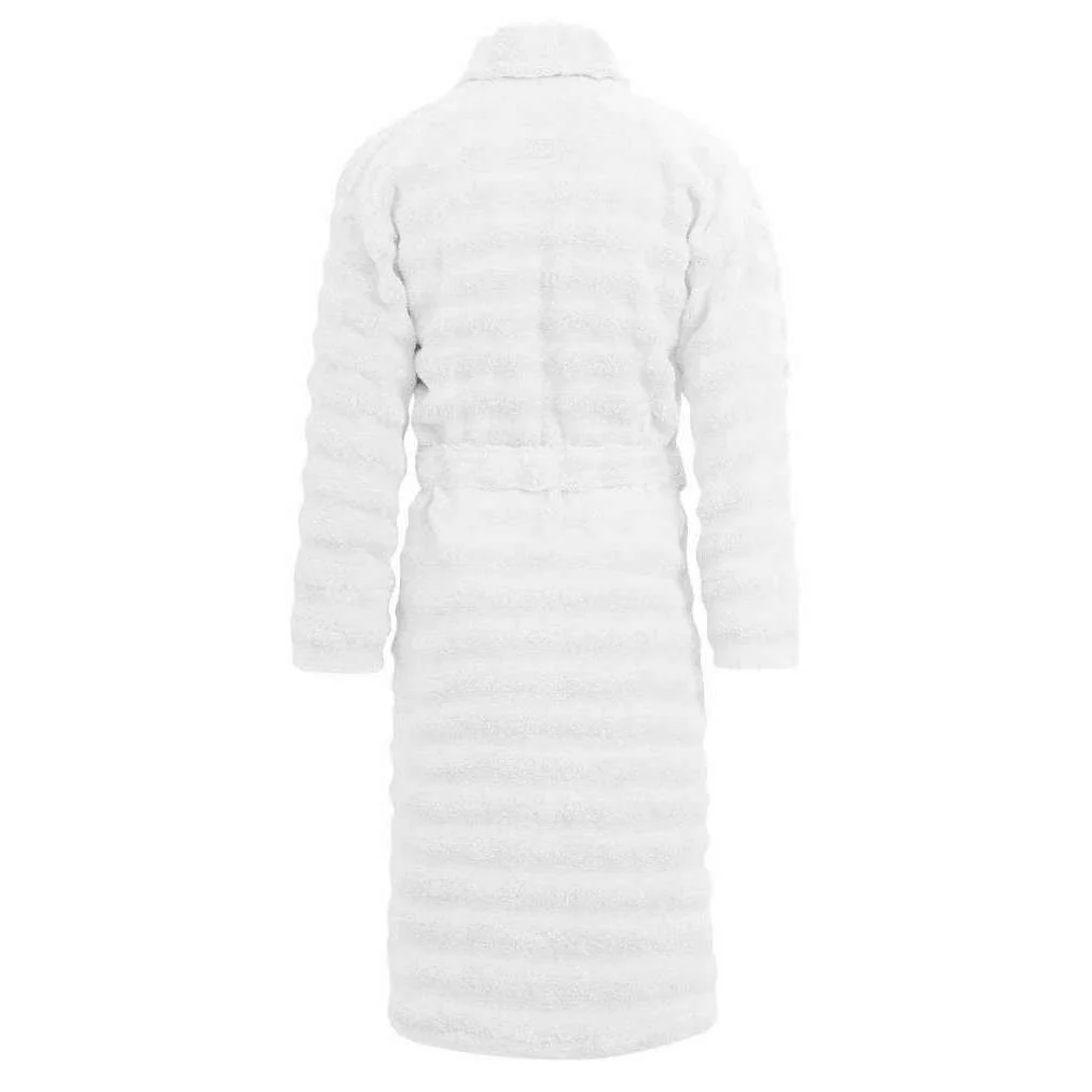 Bown of London Seaspray Towelling Dressing Gown - White - Image 2