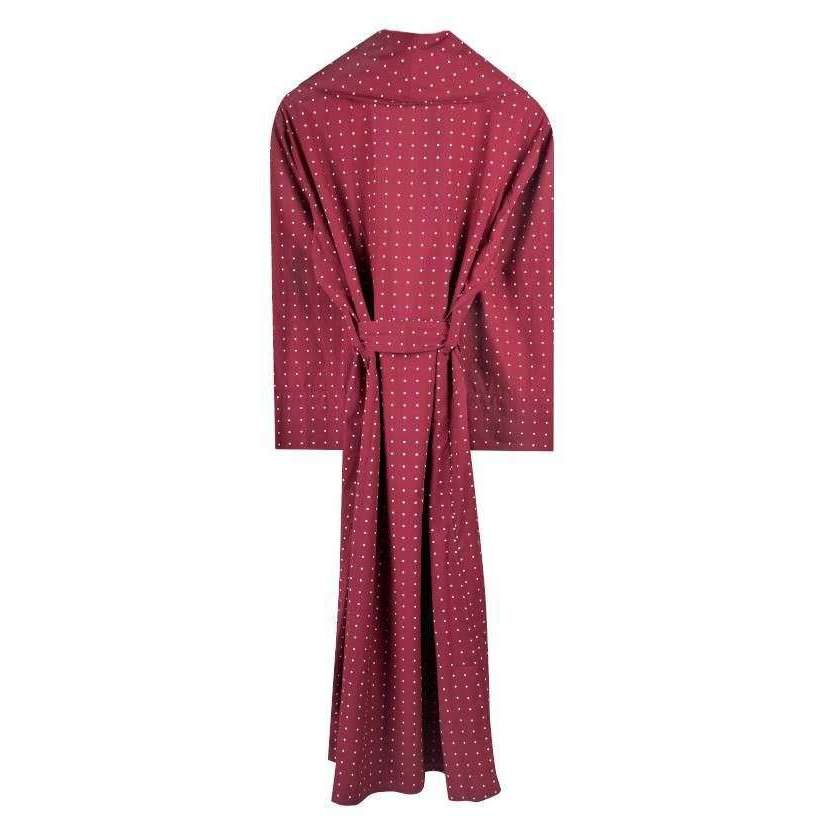 Bown of London Tosca Polka Dot Lightweight Dressing Gown - Red - Image 2