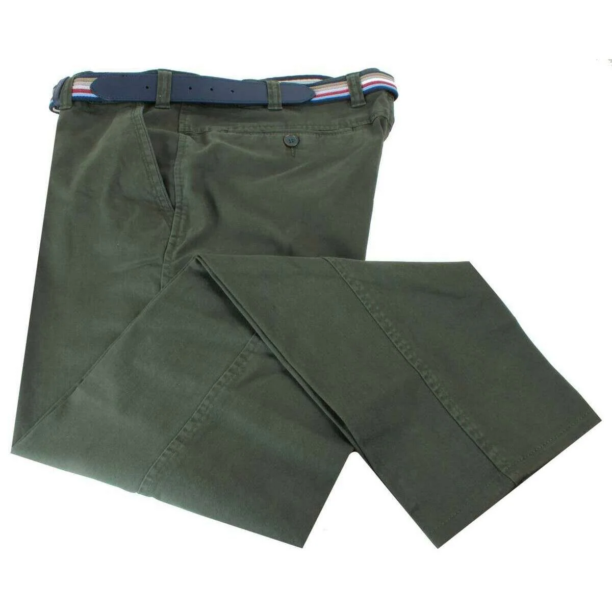 BRUHL Catania B Four Seasons Smart Casual Chinos - Khaki - Image 3