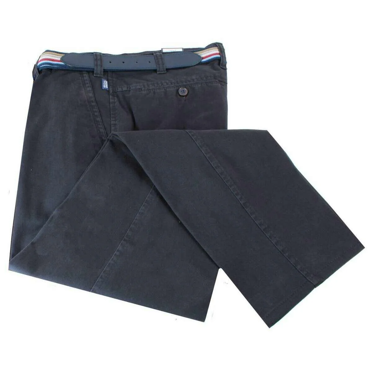 BRUHL Catania B Four Seasons Smart Casual Chinos - Marine Navy - Image 3