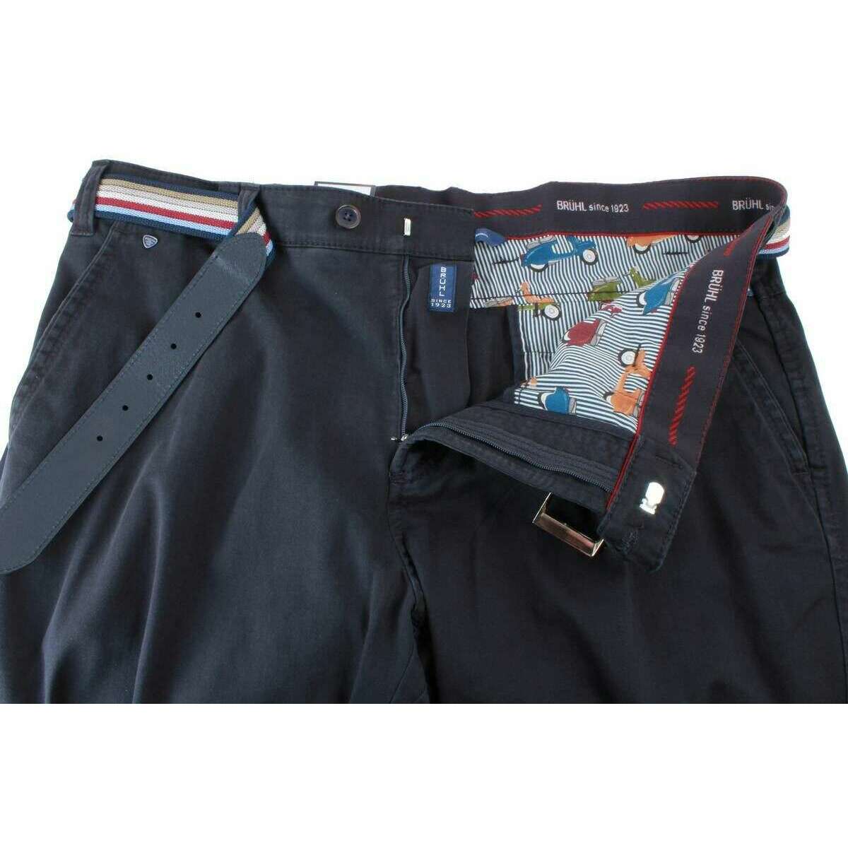 BRUHL Catania B Four Seasons Smart Casual Chinos - Marine Navy - Image 4