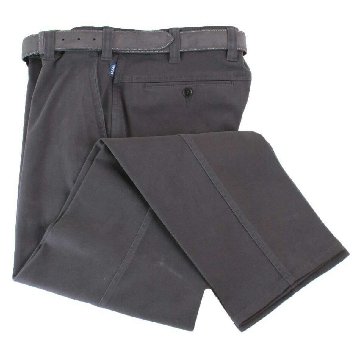 BRUHL Catania B Giza Cotton Chinos - Anthracite Grey - Image 3