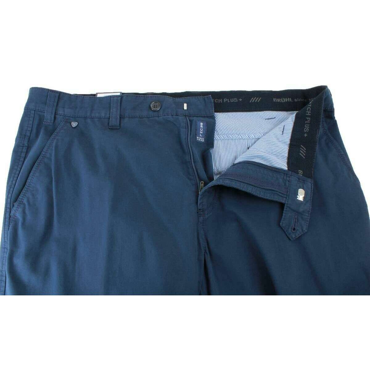 BRUHL Catania B Nanotec Gabardine Stretch Chinos - Marine Navy - Image 4