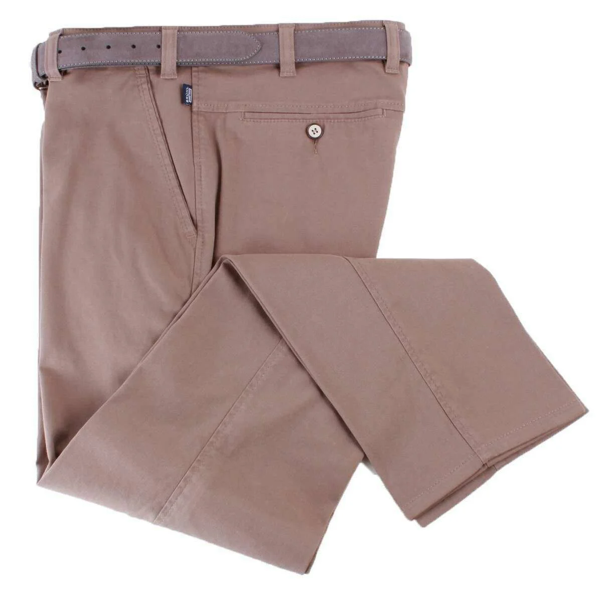 BRUHL Catania B Smart Casual Trousers - Putty Brown - Image 3