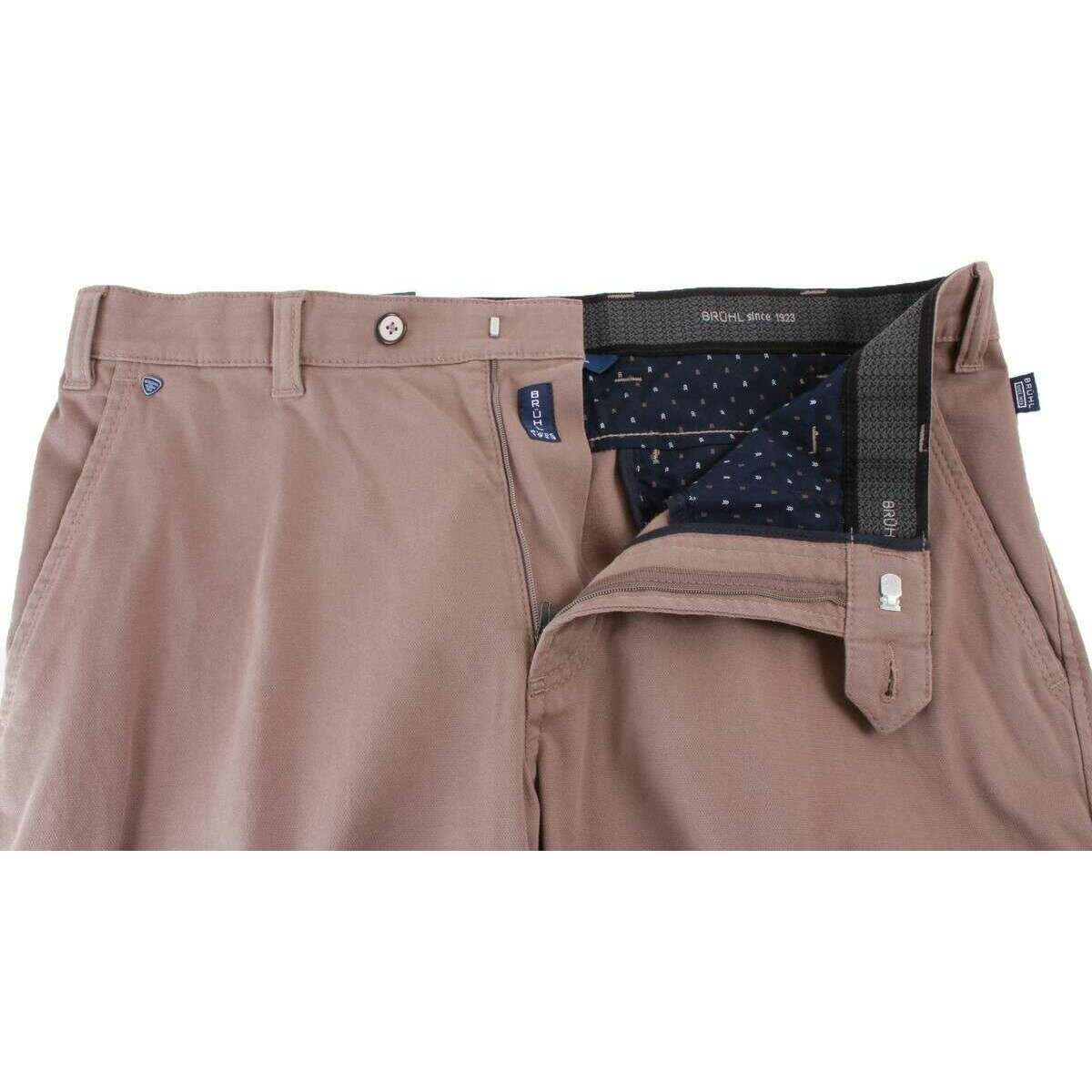 BRUHL Catania B Smart Casual Trousers - Putty Brown - Image 5