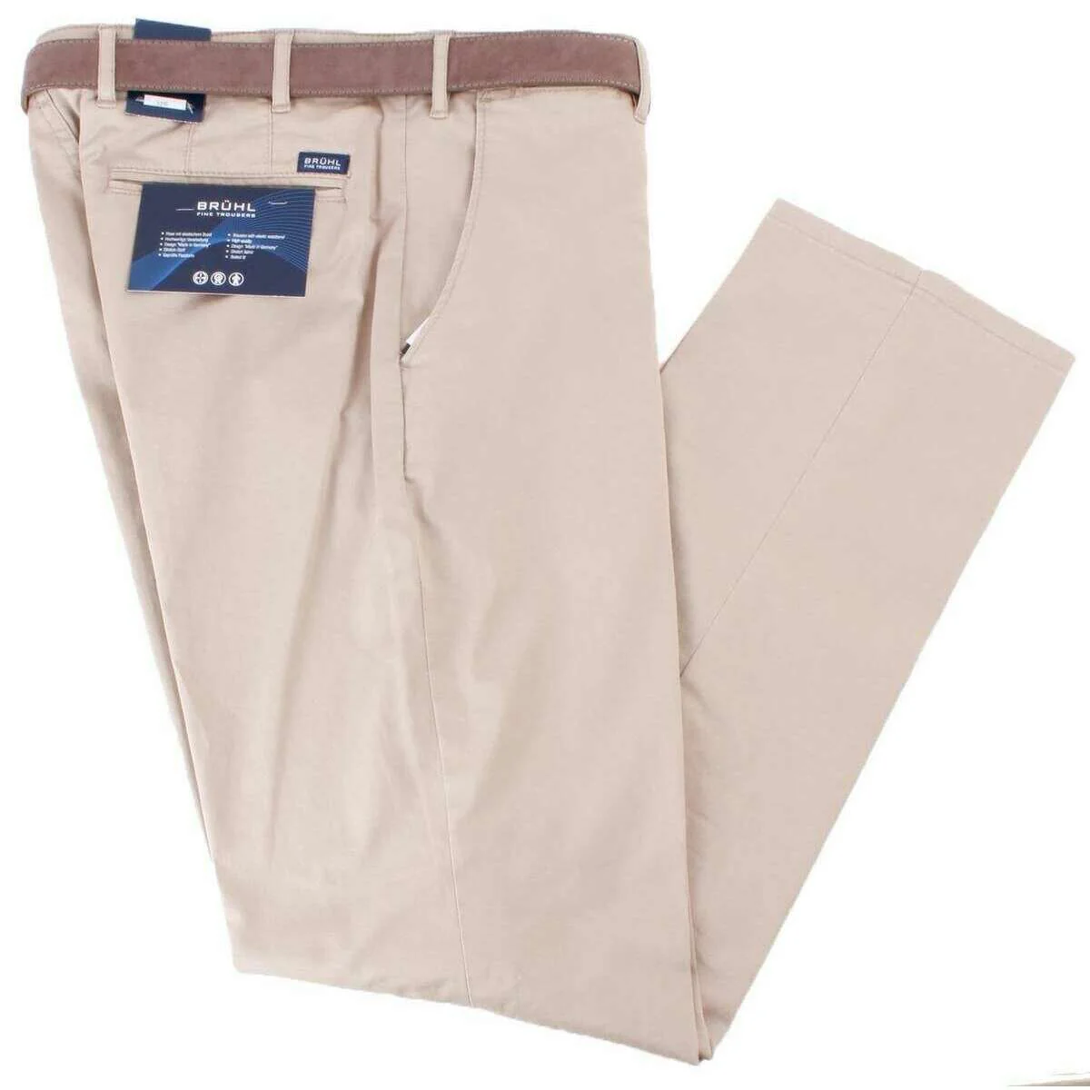 BRUHL London GB Pima Cotton Chinos - Sand Cream - Image 2
