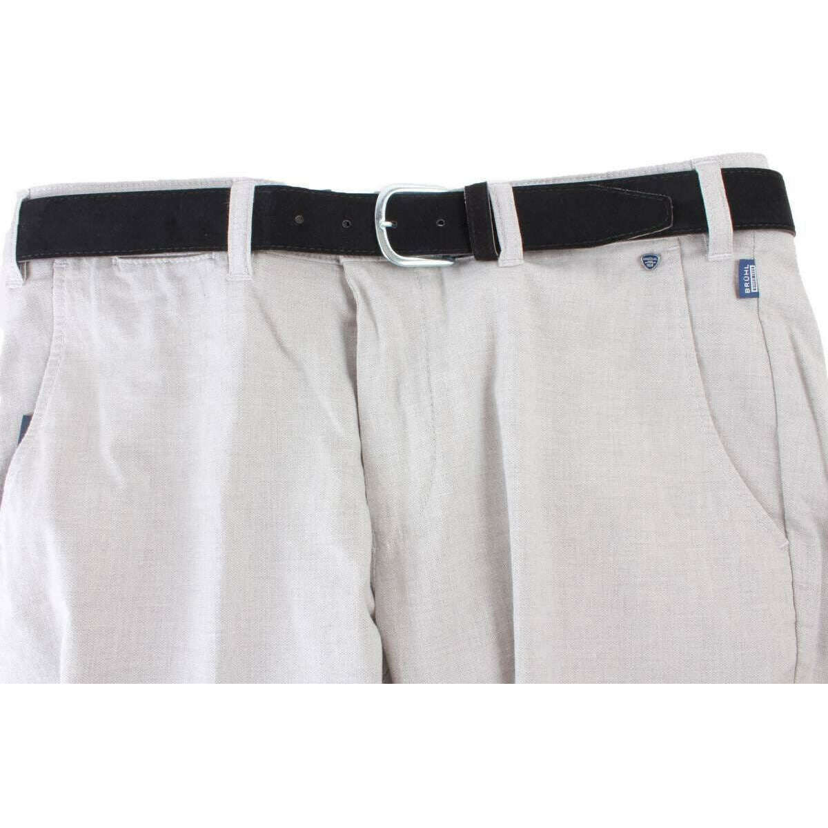 BRUHL London GB Royal Twisted Luxury Chinos - Sand Cream - Image 4