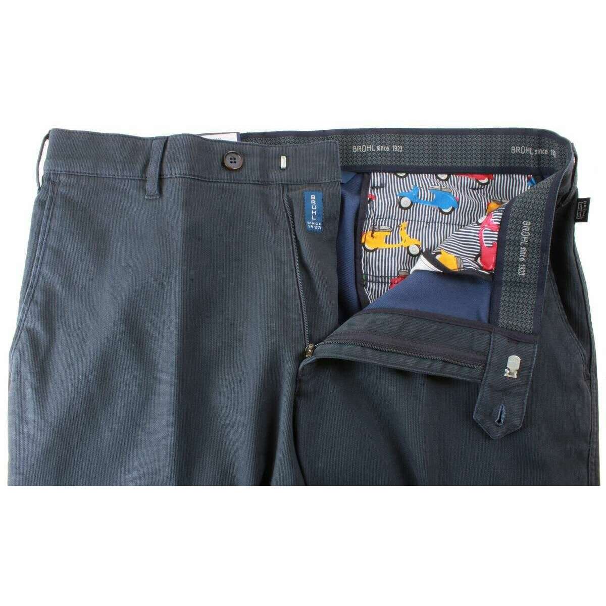 BRUHL Montana Casual Trousers - Dark Blue - Image 3