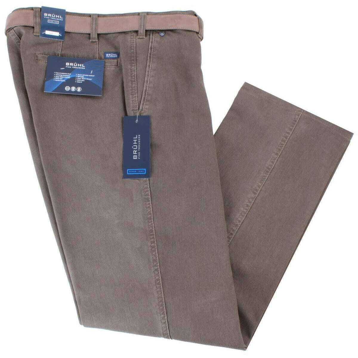 BRUHL Montana Casual Trousers - Mid Brown - Image 2