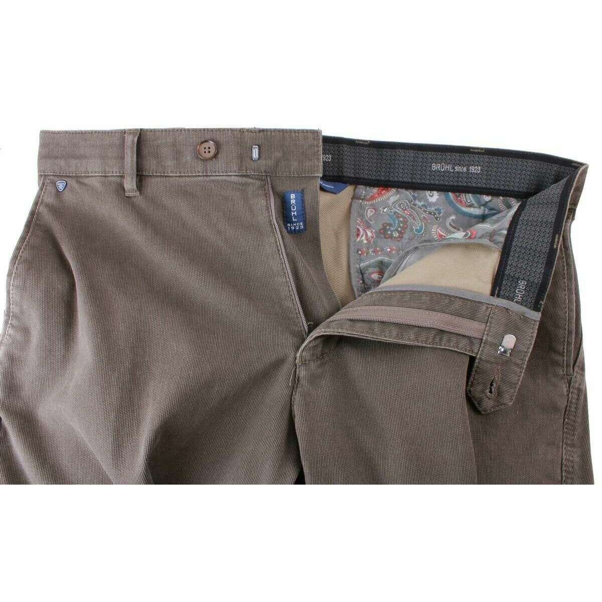 BRUHL Montana Casual Trousers - Mid Brown - Image 3