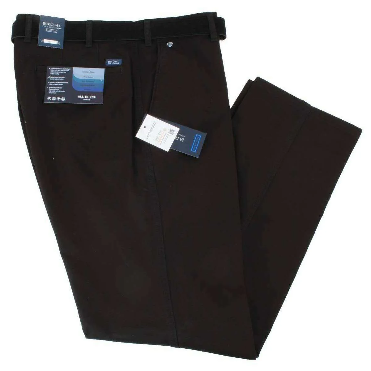 BRUHL Montana Four Seasons Pima Cotton Pants - Black - Image 2