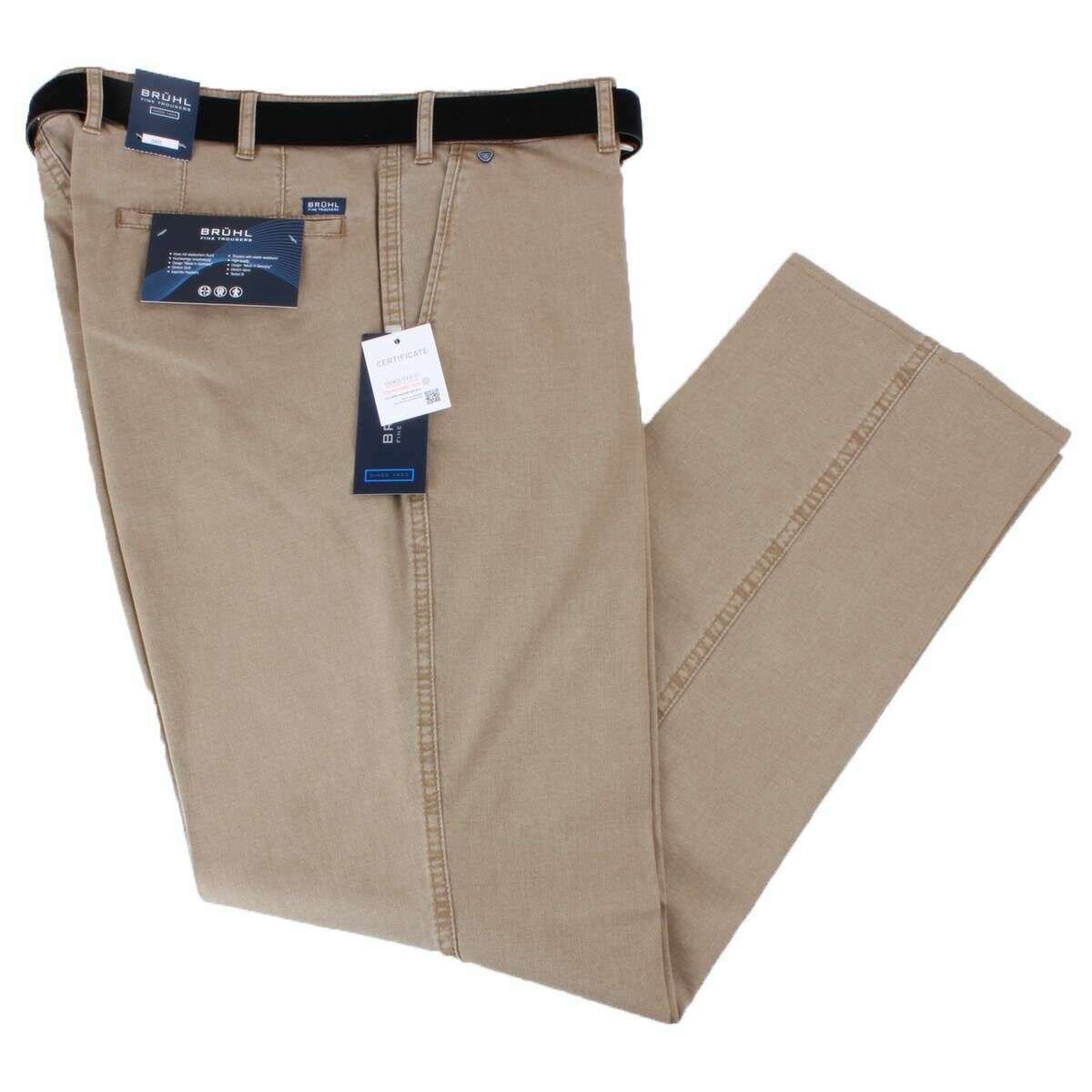 BRUHL Montana Micro Structure Chinos - Putty Beige - Image 2