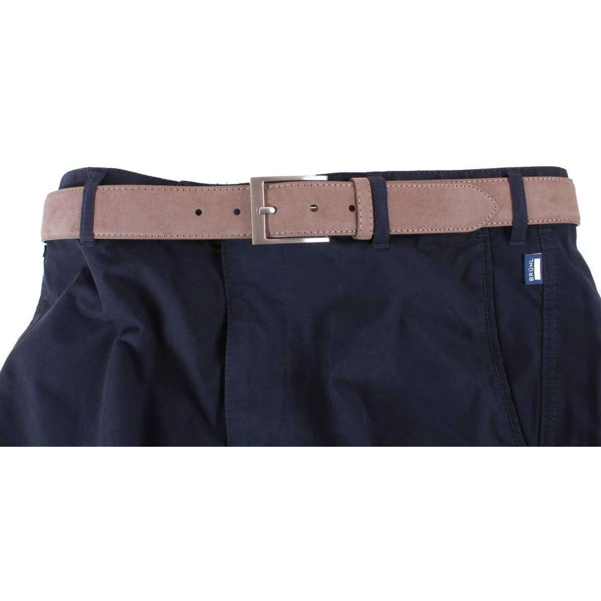 BRUHL Montana Micro Twill Stretch Lightweight Chinos  - Marine Navy - Image 5