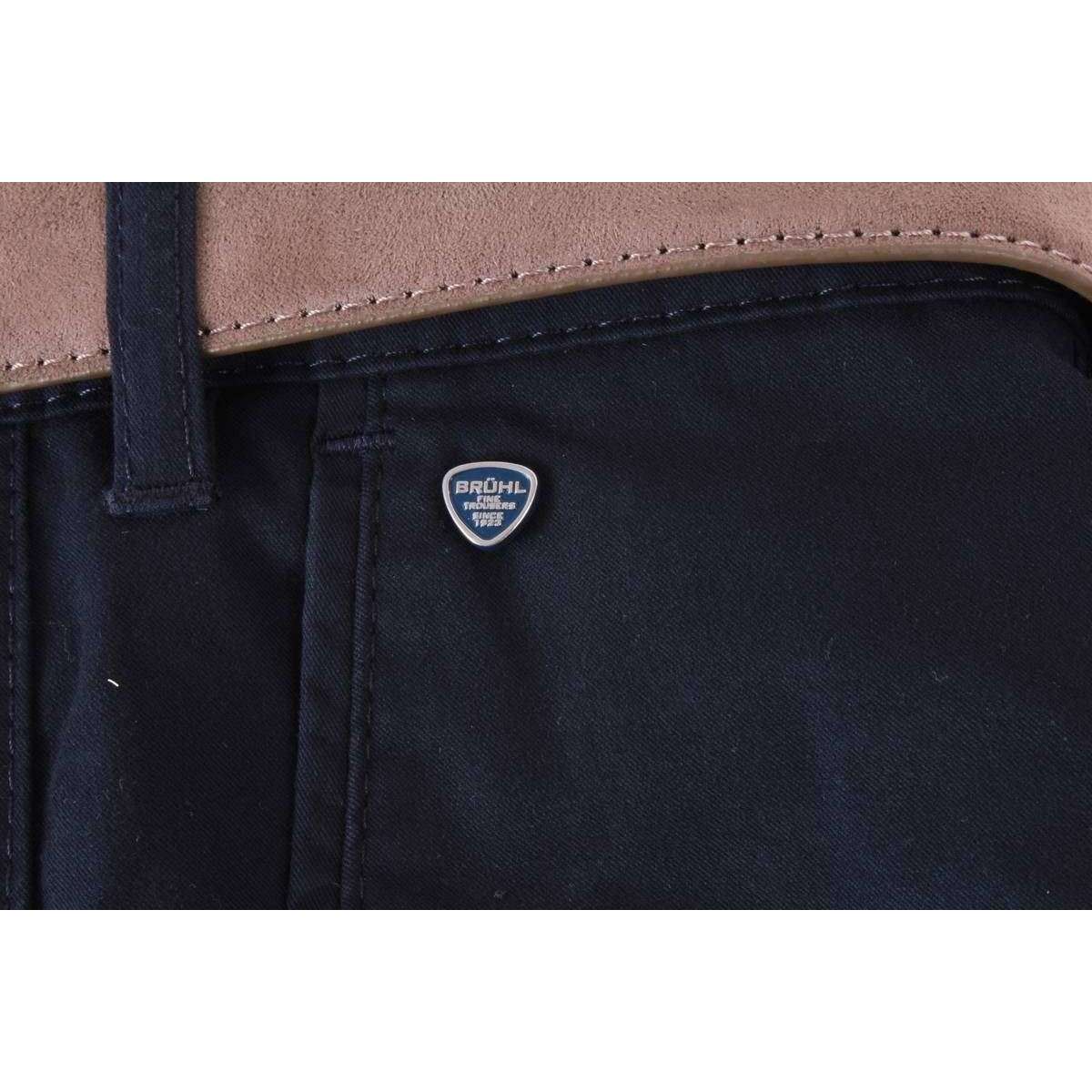 BRUHL Montana Micro Twill Stretch Lightweight Chinos  - Marine Navy - Image 6