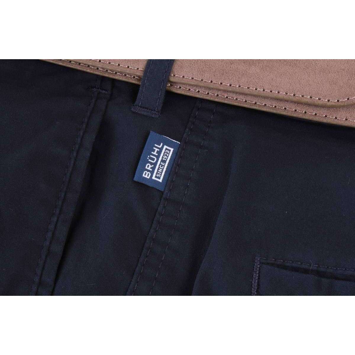 BRUHL Montana Micro Twill Stretch Lightweight Chinos  - Marine Navy - Image 7