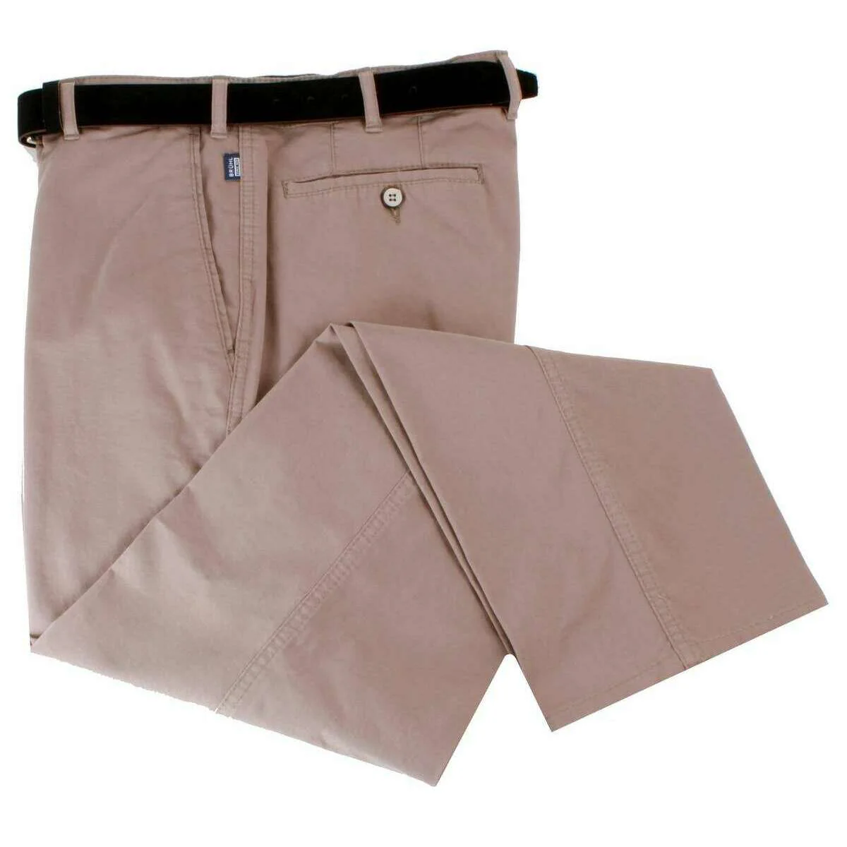 BRUHL Montana Nanotec Gabardine Stretch Chinos - Dark Beige - Image 3